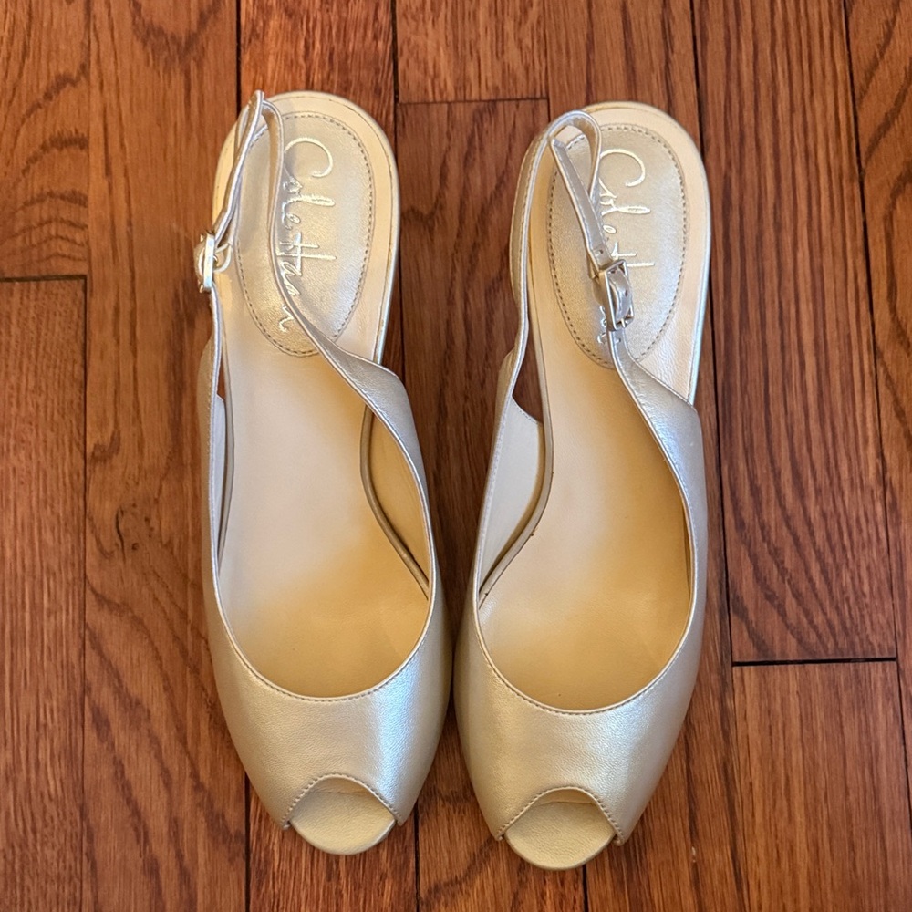Cole Haan Women's Metallic Slingback Heels